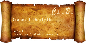 Csepeli Dominik névjegykártya